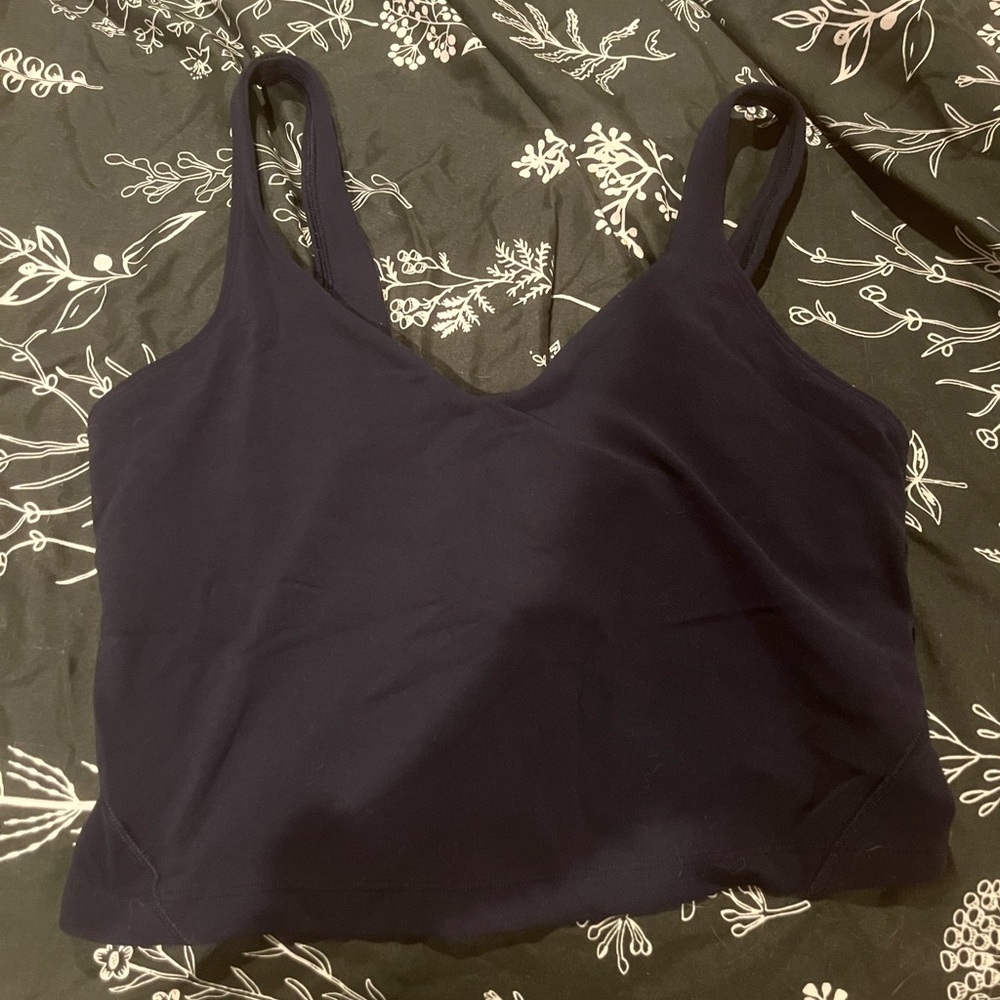 Lululemon Align Tank Top Cropped With Shelf Bra Sz 6